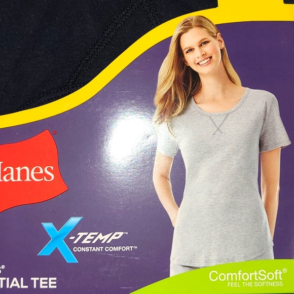 Hanes Other - Hanes Sleepwear X-Temp Tagless Essential Comfort Soft Tee Black Sz M (8/10) NWT